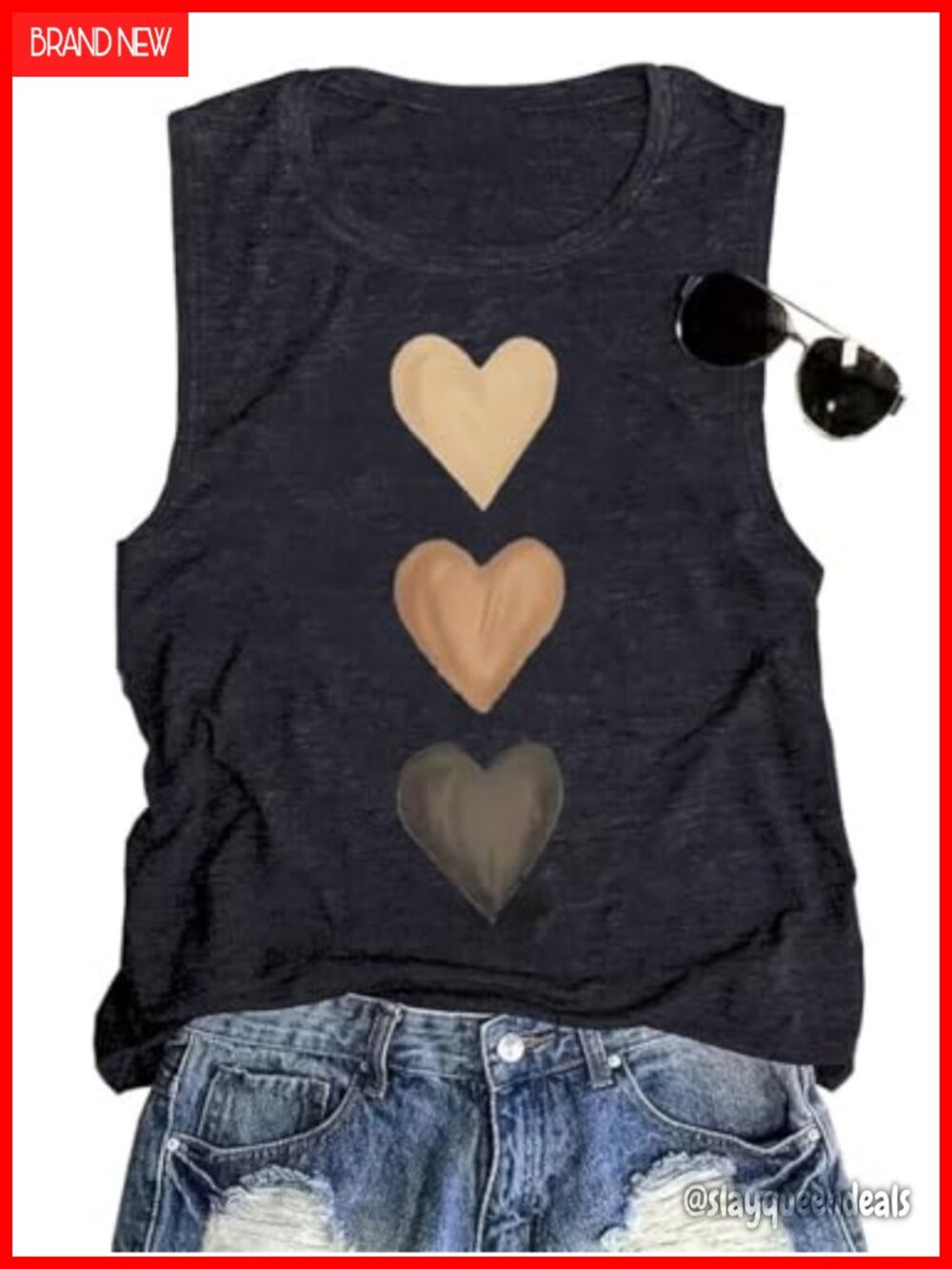 Womens Boho Tank Top Sleeveless Crew Neck Polyester Blend Loose Fit Summer